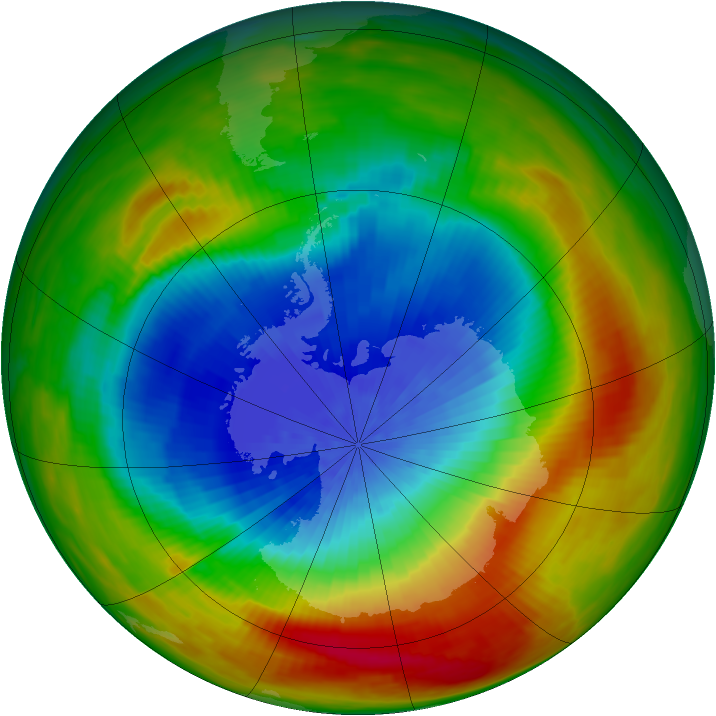 Antarctic ozone map for 02 October 1988